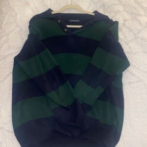 Brandy striped button sweater